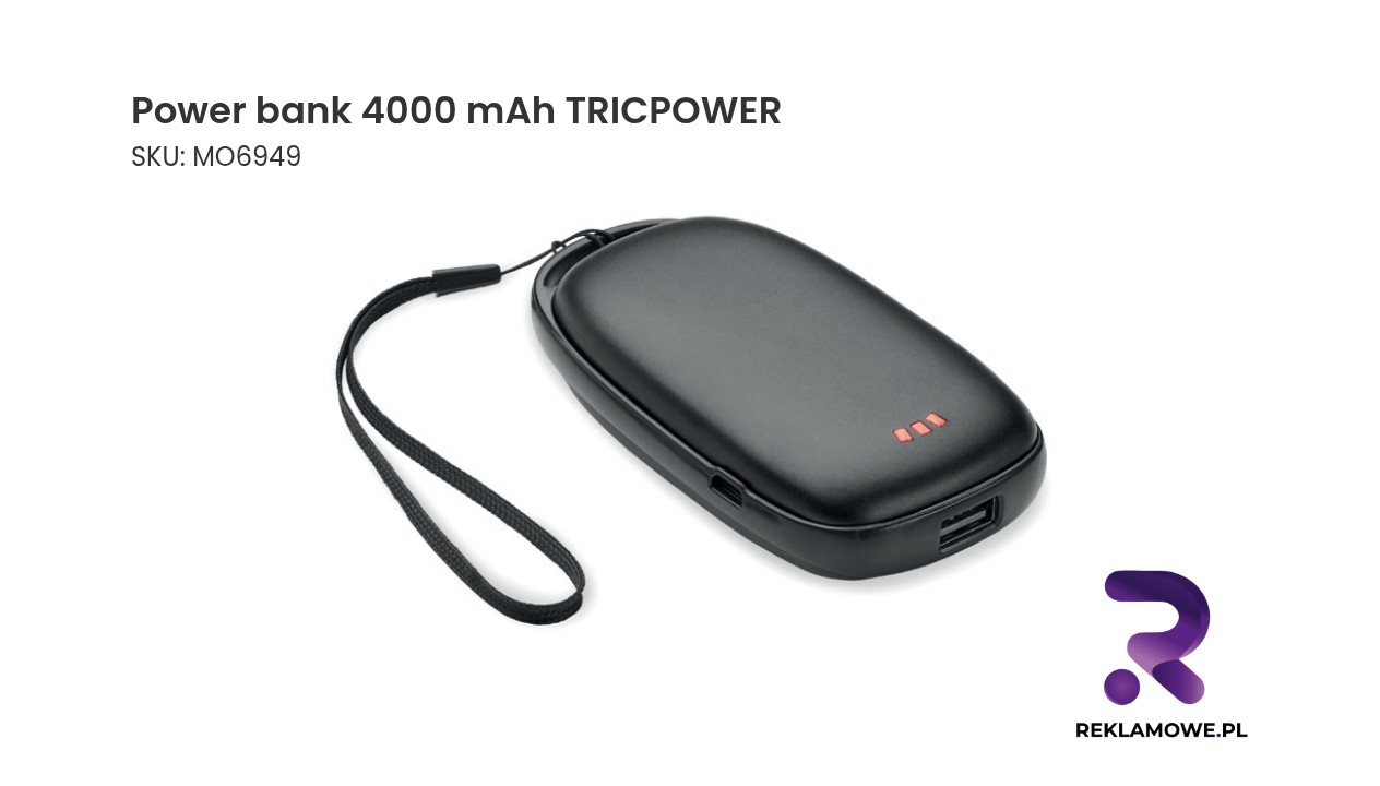 Power bank 4000 mAh TRICPOWER Power bank 4000 mAh TRICPOWER - przenośna ładowarka